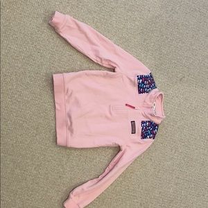 Vineyard Vines pink mock zip-up